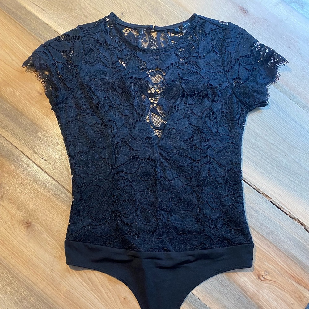 Black lace bodysuit